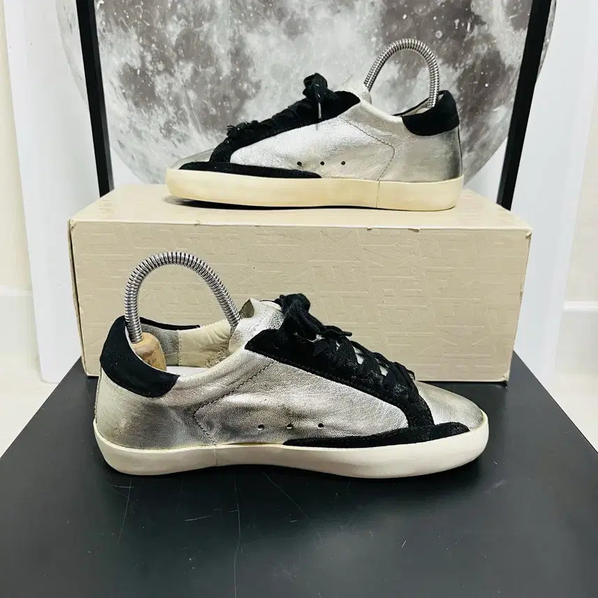 [BUNJANG] Golden Goose Silver Black Sneakers (Size 35) / 정품 35) 골든구스 립오프 실버 블랙 스니커즈 225~230