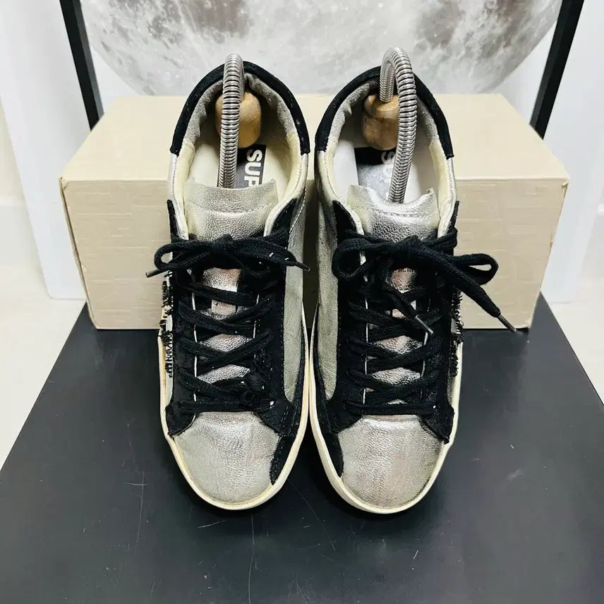 [BUNJANG] Golden Goose Silver Black Sneakers (Size 35) / 정품 35) 골든구스 립오프 실버 블랙 스니커즈 225~230