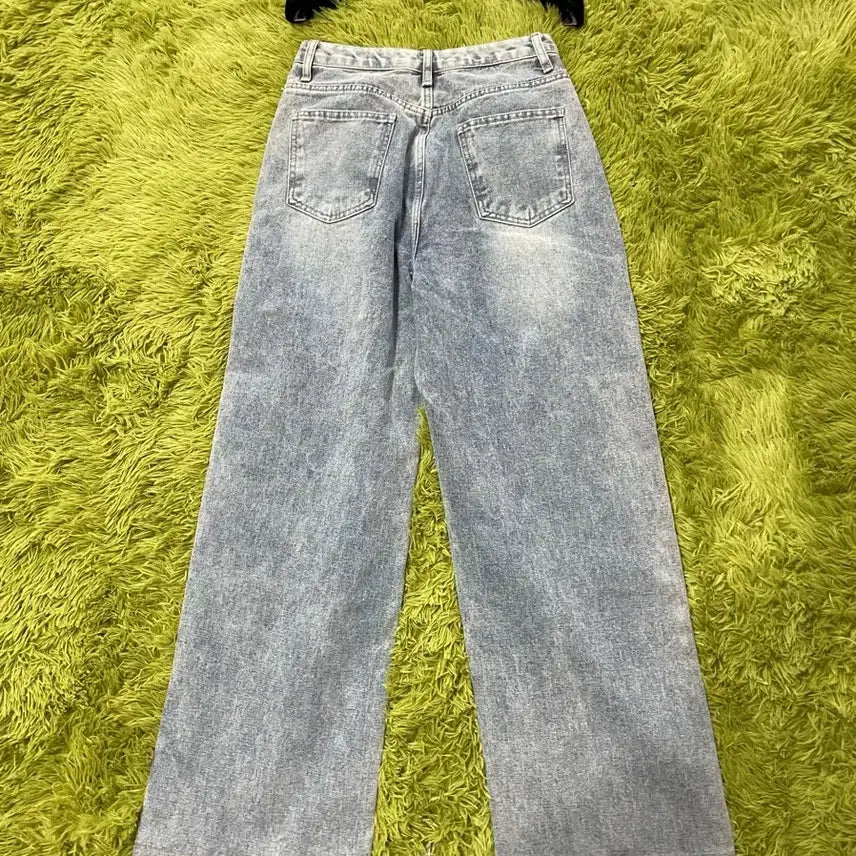 [BUNJANG] Liri&amp;Co Washed Denim Wide Leg Jeans / 데님통청바지 워싱팬츠 통바지 청바지빅사이즈청바지 리리앤코공구우먼민먼데이