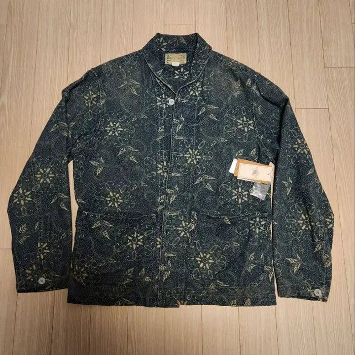 [BUNJANG] RRL Indigo Print Woven Overshirt L / 더블알엘 rrl 인디고 프린트 우븐 오버셔츠 L