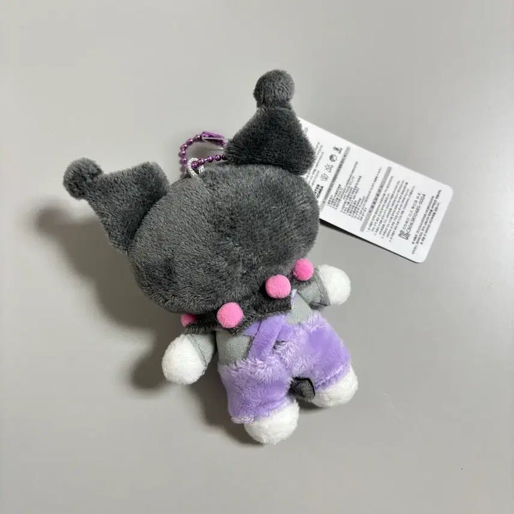 [BUNJANG] Sanrio Kuromi Overalls Bag Charm Keyring / 정품 산리오 쿠로미 멜빵 인형가방걸이 키링