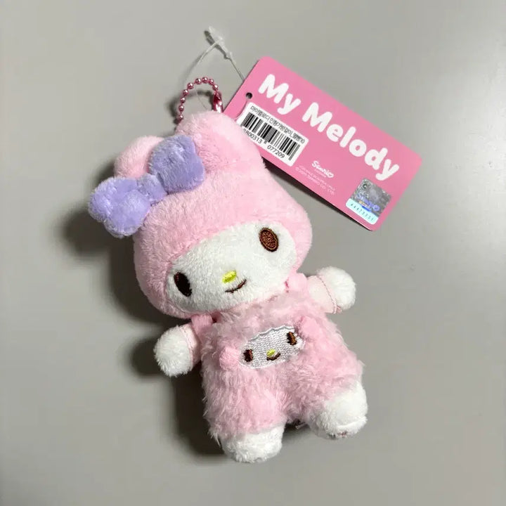 [BUNJANG] Sanrio My Melody Overalls Doll Bag Charm Keychain / 정품 산리오 마이멜로디 멜빵 인형가방걸이 키링