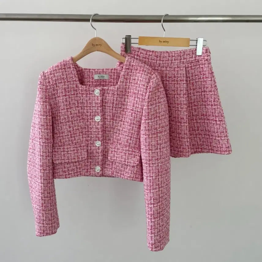 [BUNJANG] By Cienny Matilda Tweed Jacket (Pink) / *마지막가격내림*바이씨니 마틸다트위드자켓 (핑크)