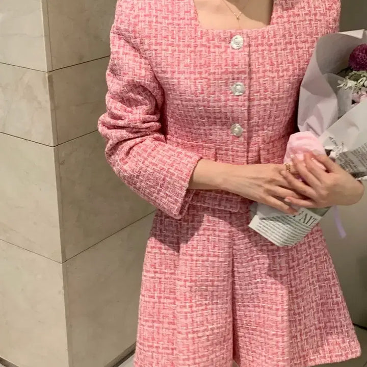 [BUNJANG] By Cienny Matilda Tweed Jacket (Pink) / *마지막가격내림*바이씨니 마틸다트위드자켓 (핑크)
