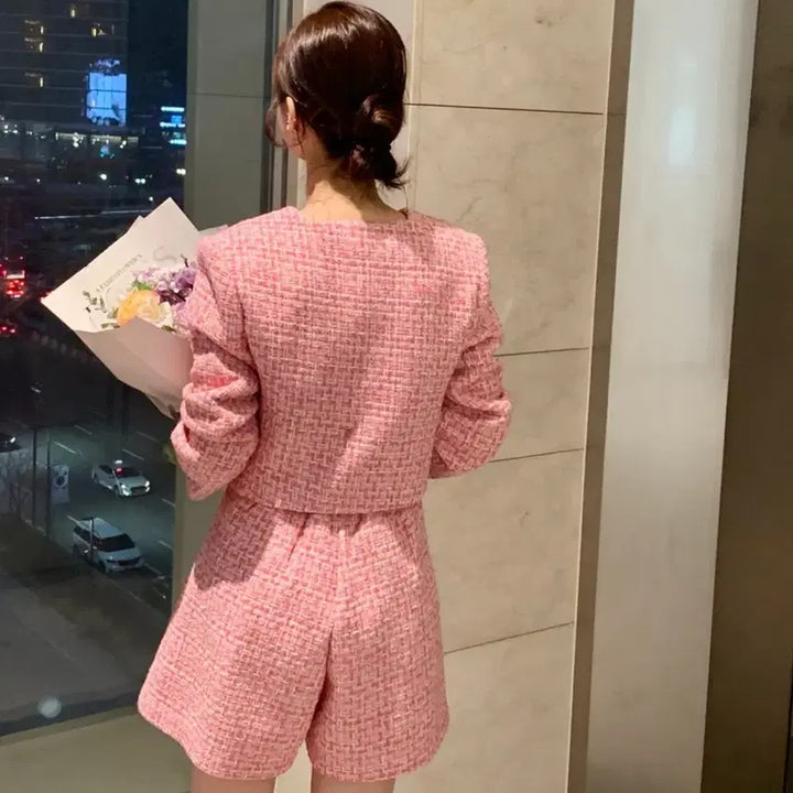[BUNJANG] By Cienny Matilda Tweed Jacket (Pink) / *마지막가격내림*바이씨니 마틸다트위드자켓 (핑크)