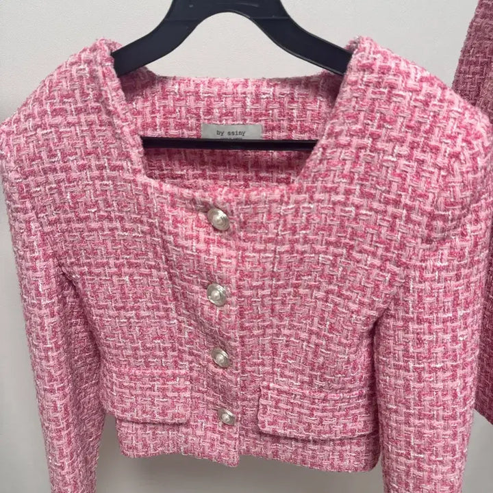 [BUNJANG] By Cienny Matilda Tweed Jacket (Pink) / *마지막가격내림*바이씨니 마틸다트위드자켓 (핑크)
