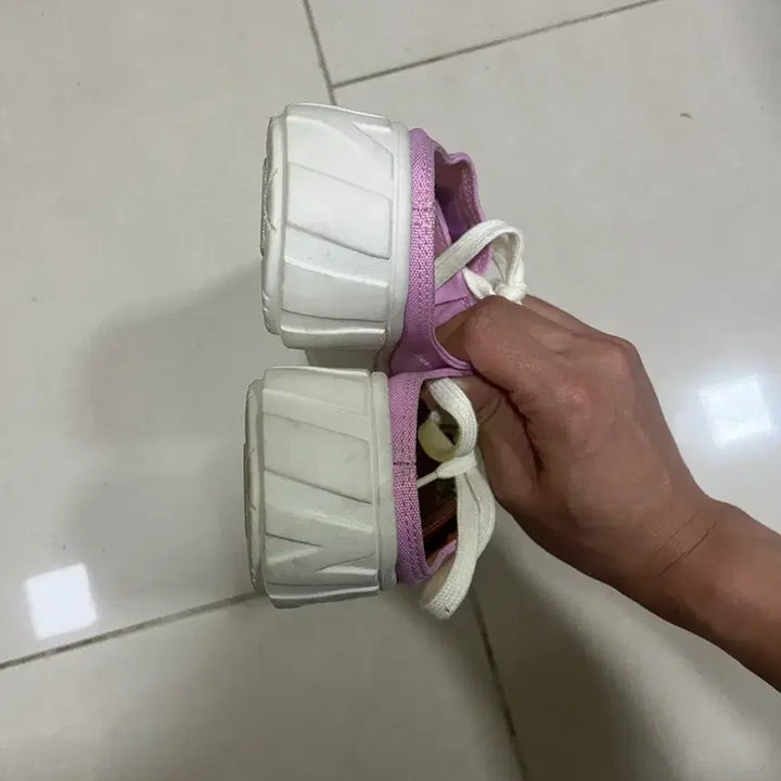 [SOLD OUT] [260] 널디 젤리그 캔버스 뮬 핑크 키높이 운동화