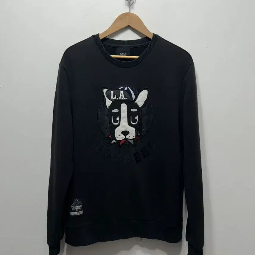 [BUNJANG] MLB LA Dodgers Dog Crewneck Black 100 / MLB LA다저스 강아지 맨투맨 블랙 100사이즈