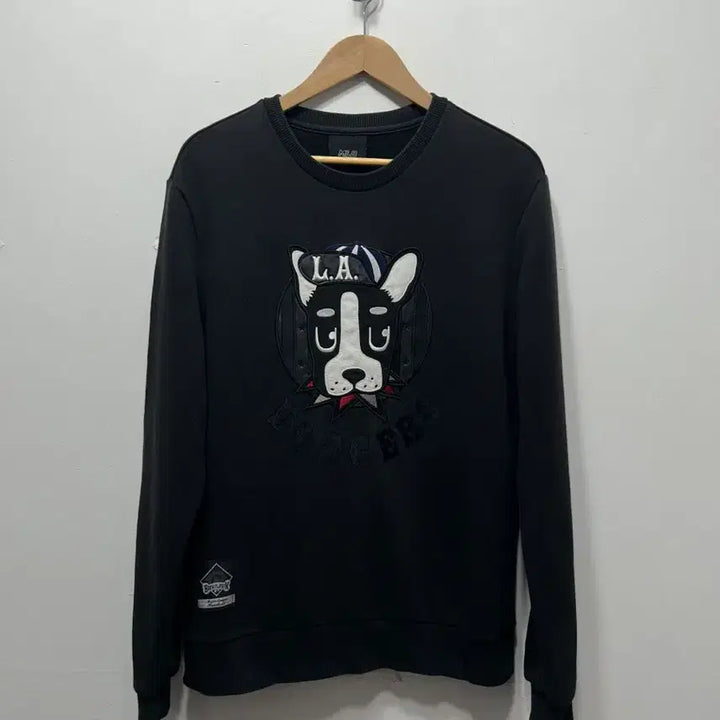 [BUNJANG] MLB LA Dodgers Dog Crewneck Black 100 / MLB LA다저스 강아지 맨투맨 블랙 100사이즈