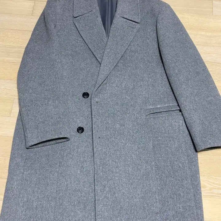 [BUNJANG] Il Corso Daddy Fit Gray Wool Double Coat / 일꼬르소 대디핏 그레이 코트