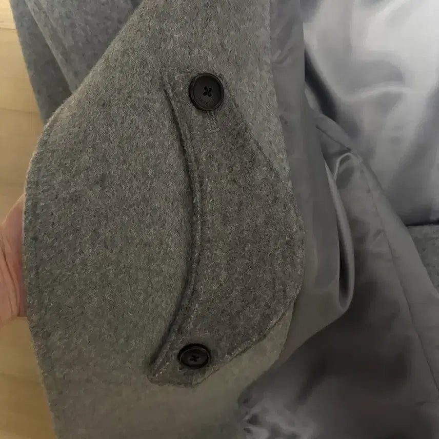[BUNJANG] Il Corso Daddy Fit Gray Wool Double Coat / 일꼬르소 대디핏 그레이 코트