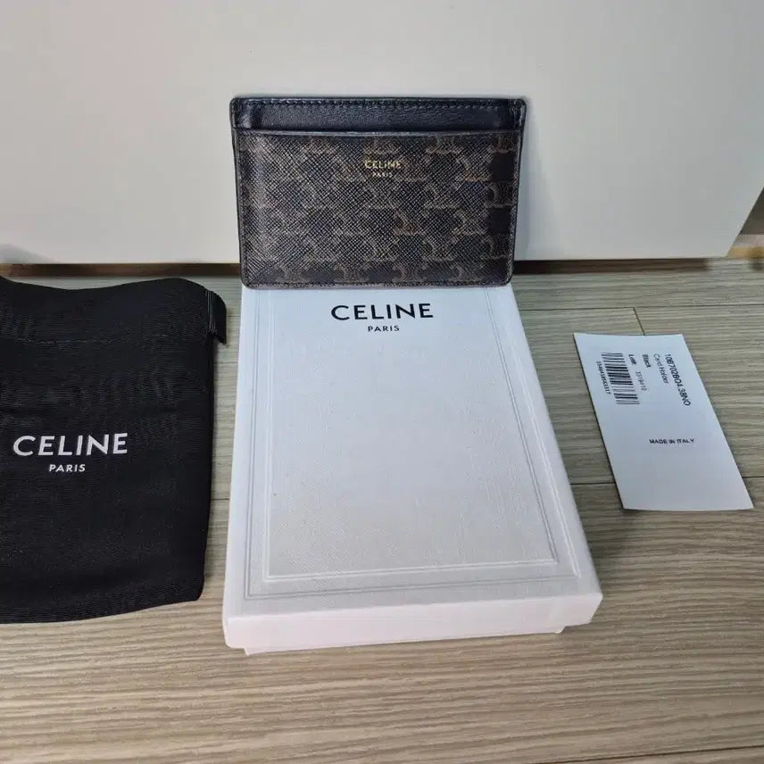 [BUNJANG] Celine Triomphe Canvas and Calfskin Card Holder / 셀린느 정품 트리옹프 캔버스 카프스킨 카드 홀더 카드지갑 풀박스 판매합니