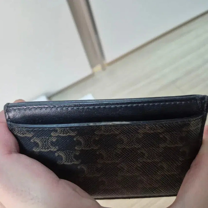 [BUNJANG] Celine Triomphe Canvas and Calfskin Card Holder / 셀린느 정품 트리옹프 캔버스 카프스킨 카드 홀더 카드지갑 풀박스 판매합니