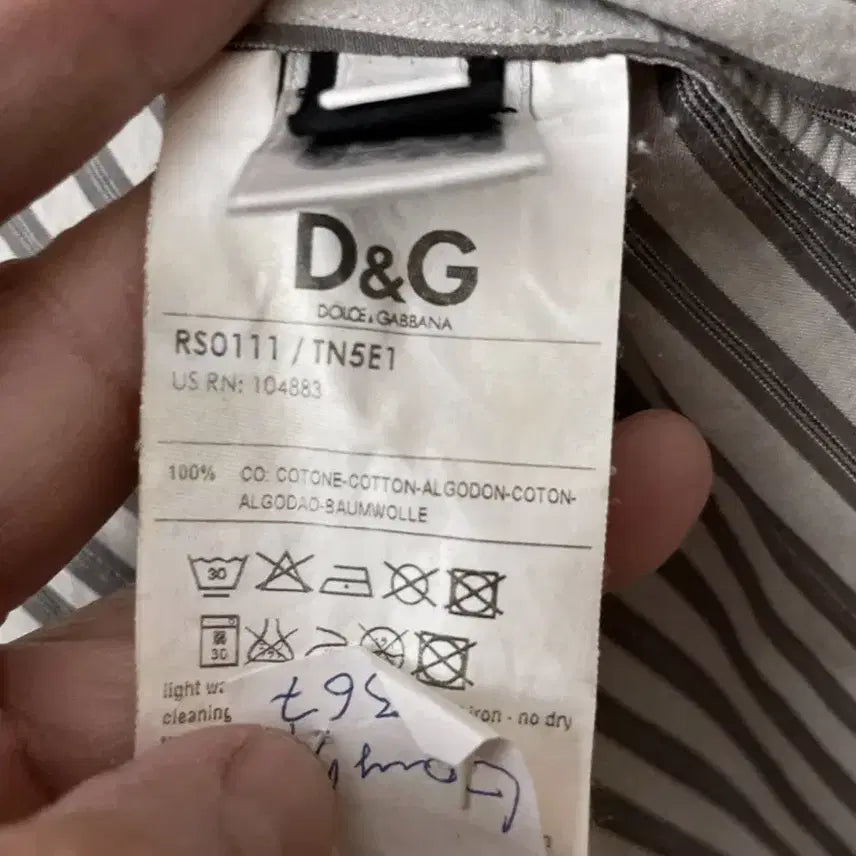 [BUNJANG] D&amp;G Stripe Shirt / 2010s D&amp;G 세컨라인 스트라이프 셔츠 50