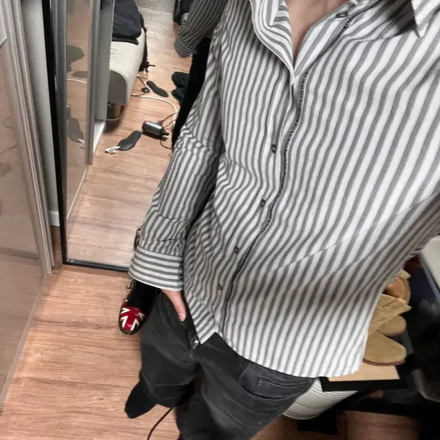 [BUNJANG] D&amp;G Stripe Shirt / 2010s D&amp;G 세컨라인 스트라이프 셔츠 50
