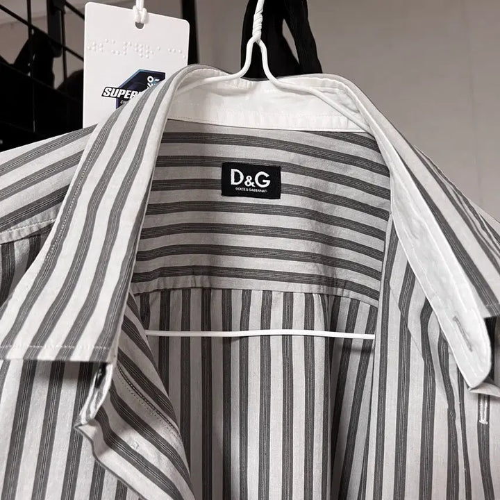 [BUNJANG] D&amp;G Stripe Shirt / 2010s D&amp;G 세컨라인 스트라이프 셔츠 50