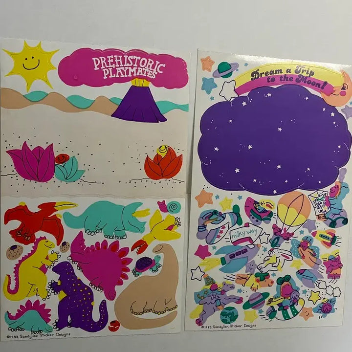 [BUNJANG] Sandy Lion Maxi Dinosaur Space Stickers / (개별) 샌디라이온 맥시 공룡 우주
