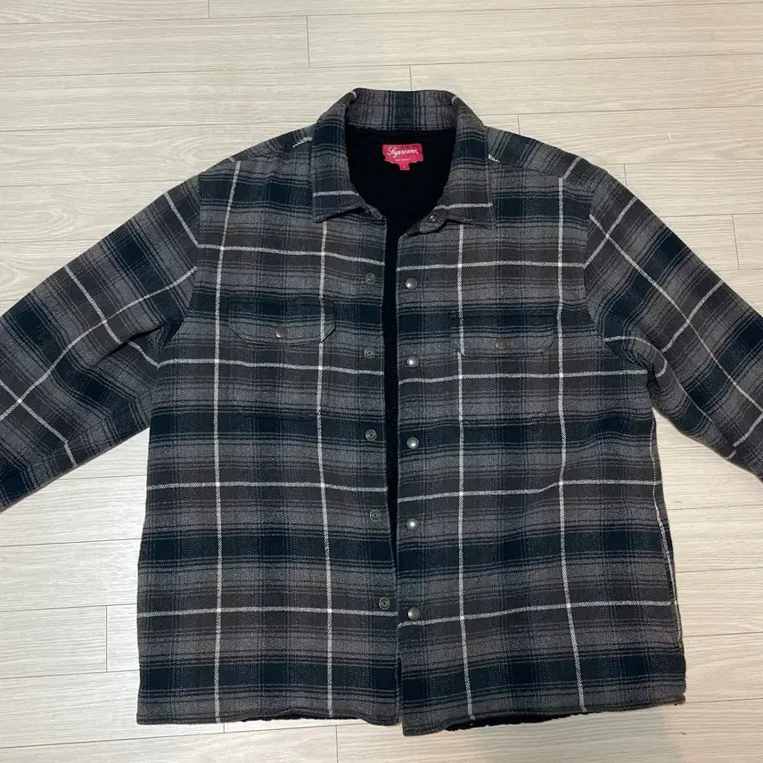 [BUNJANG] Supreme Shirred Lined Flannel Shirt (L) / 슈프림 셔링 라인드 플란넬 셔츠 L사이즈