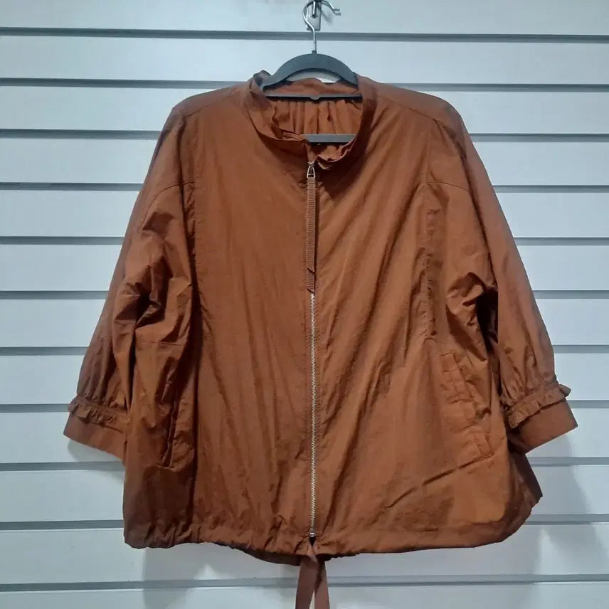 [BUNJANG] Wardrobe Styling Brown Lightweight Zip-up Jacket / 여성 브라운 가벼운 집업점퍼/77/옷장꾸미기