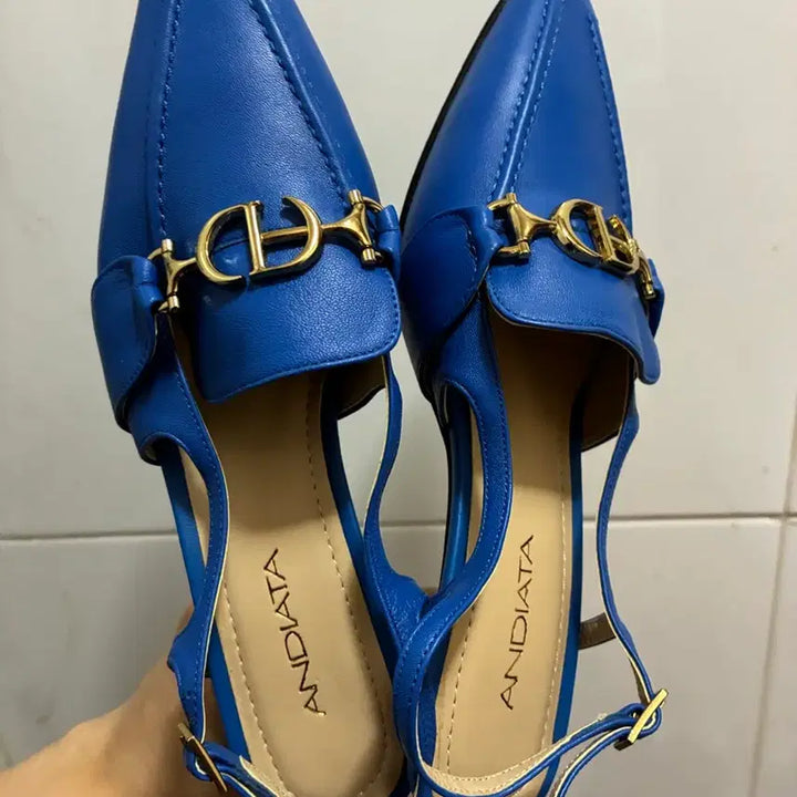 [BUNJANG] Andiana Slingback Ocean Blue / (235) 안디아나 슬링백 오션블루