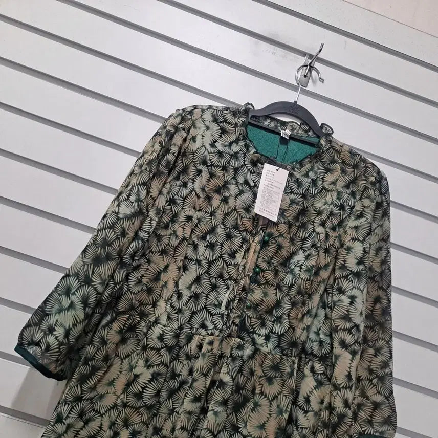 [BUNJANG] Unused Green Pattern Long Dress / 여성 그린패턴 미사용 롱원피스66/옷장꾸미기