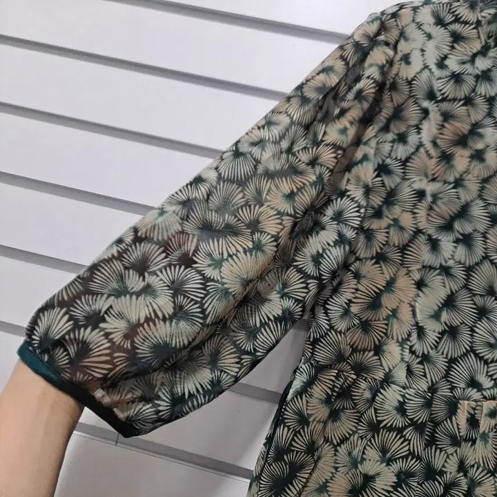 [BUNJANG] Unused Green Pattern Long Dress / 여성 그린패턴 미사용 롱원피스66/옷장꾸미기