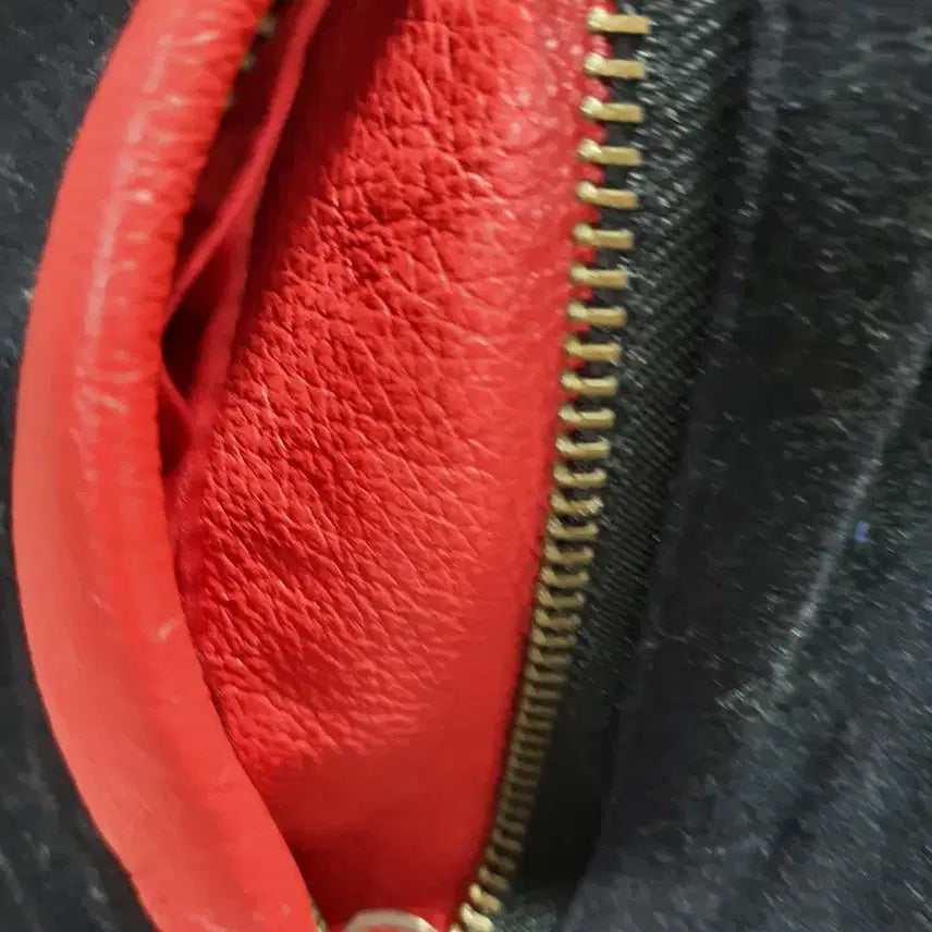 [BUNJANG] Jordan Black/Red Varsity Jacket (M) - Leather / 조던 블랙/레드 바시티 자켓 M (100~105) 소가죽