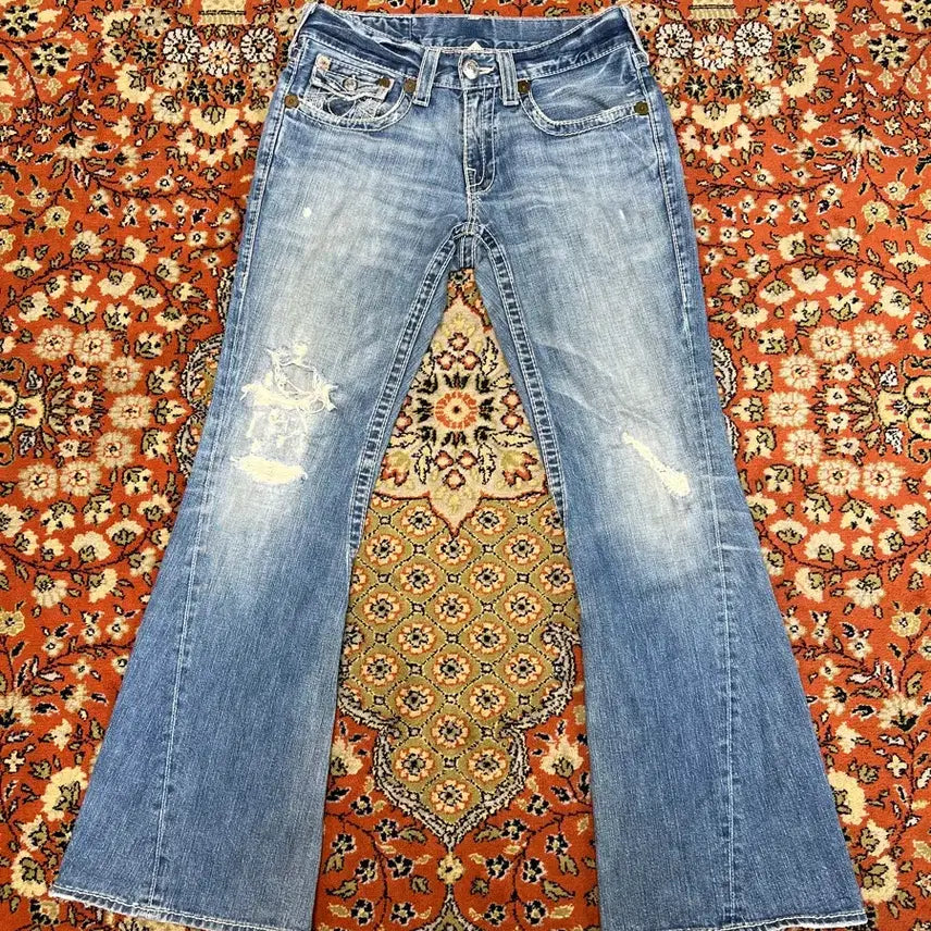 [BUNJANG] True Religion Joey Big T Bootcut Denim Pants / [32] 트루릴리전 조이 빅 티 부츠컷 플레어 데님 팬츠