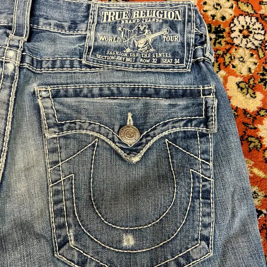 [BUNJANG] True Religion Joey Big T Bootcut Denim Pants / [32] 트루릴리전 조이 빅 티 부츠컷 플레어 데님 팬츠
