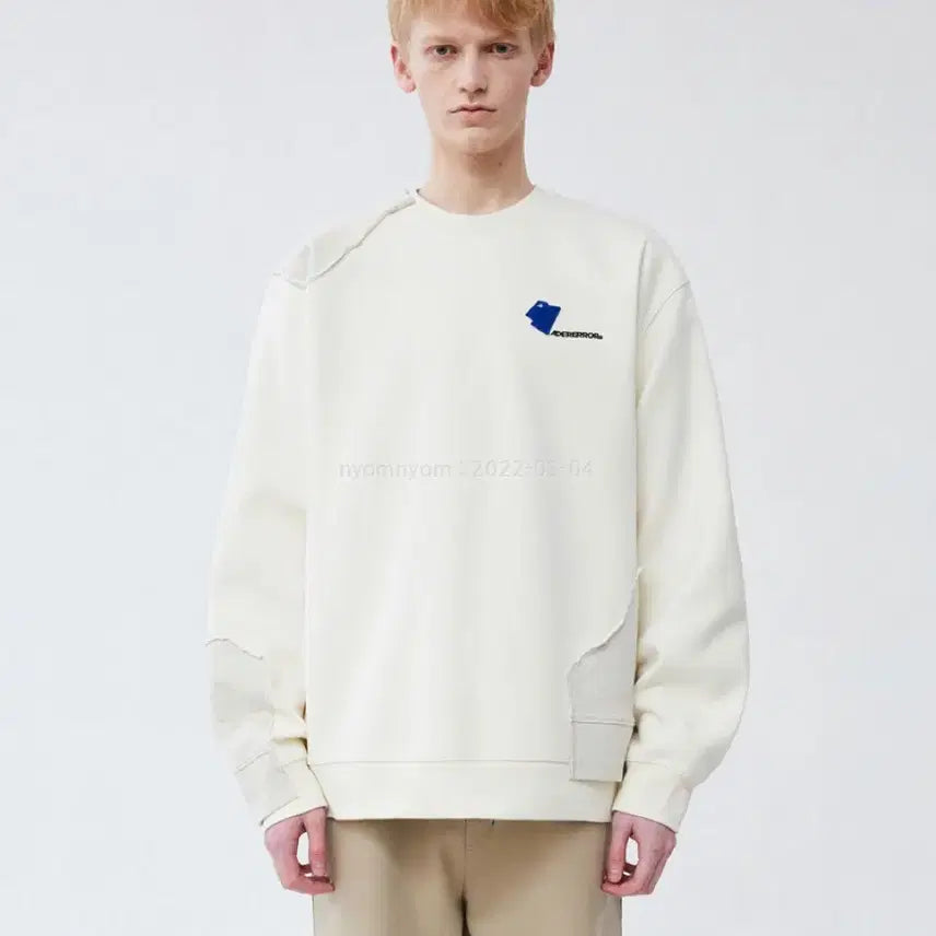 [BUNJANG] Ader Error Patchwork Sweatshirt Ivory A2 / 아더에러 스웻셔츠 A2