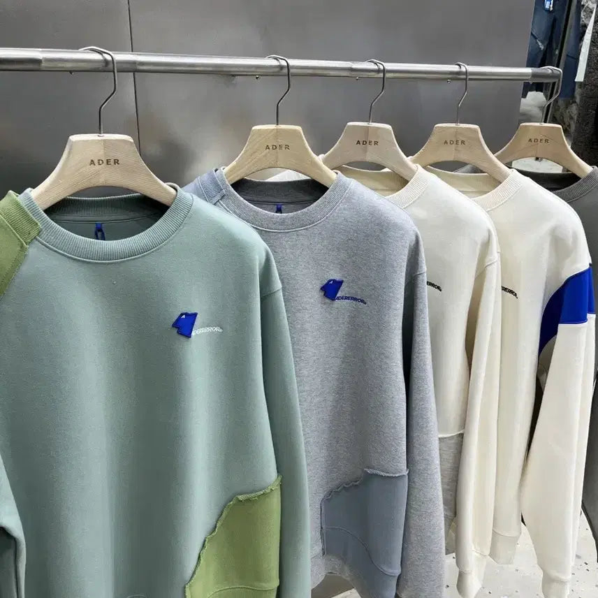 [BUNJANG] Ader Error Patchwork Sweatshirt Ivory A2 / 아더에러 스웻셔츠 A2