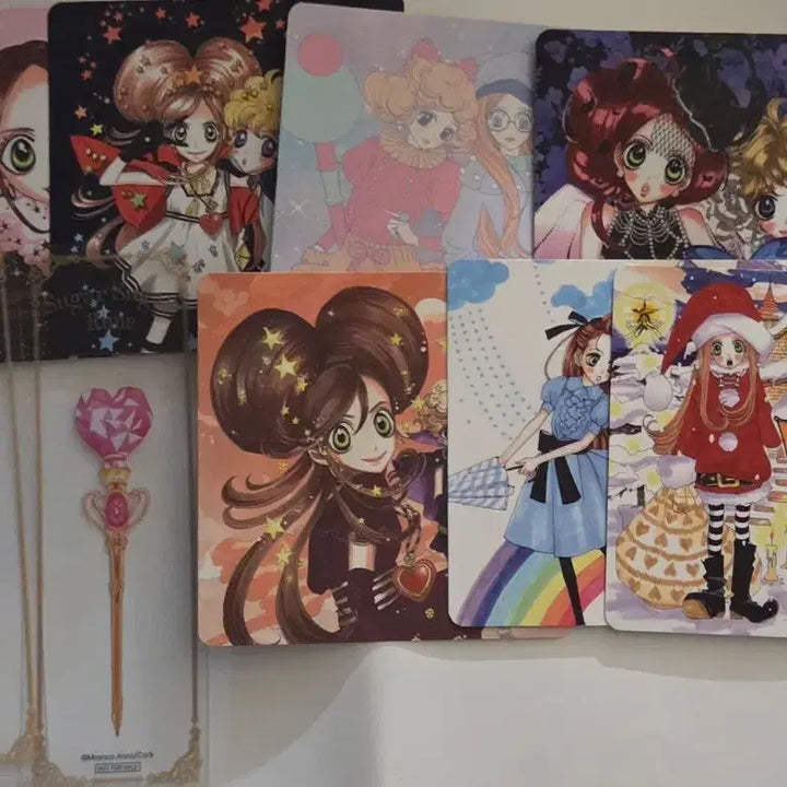 [BUNJANG] Sugar Sugar Rune Illustration Set / 슈가슈가룬 일러스트 코스터 7종, 스틱 북마크 2종
