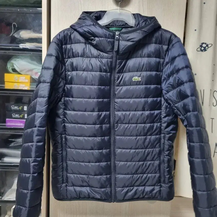[SOLD OUT] (54 L) 라코스테 경랭 패딩자켓 네이비