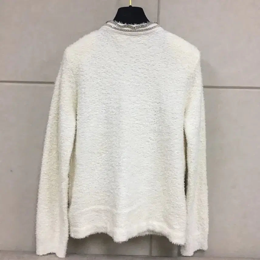 [BUNJANG] Self-Portrait Embellished V-Neck Tweed Jacket - Ivory / 셀프포트레이트 정품 보석장식 브이넥 트위드 자켓 아이보리