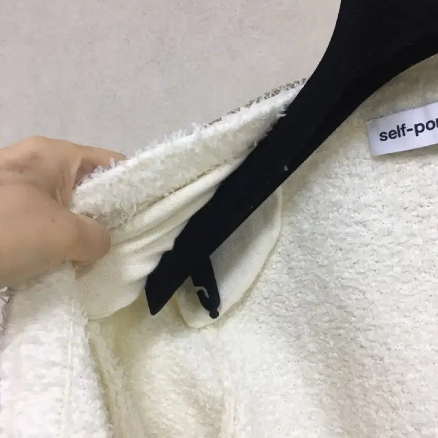 [BUNJANG] Self-Portrait Embellished V-Neck Tweed Jacket - Ivory / 셀프포트레이트 정품 보석장식 브이넥 트위드 자켓 아이보리