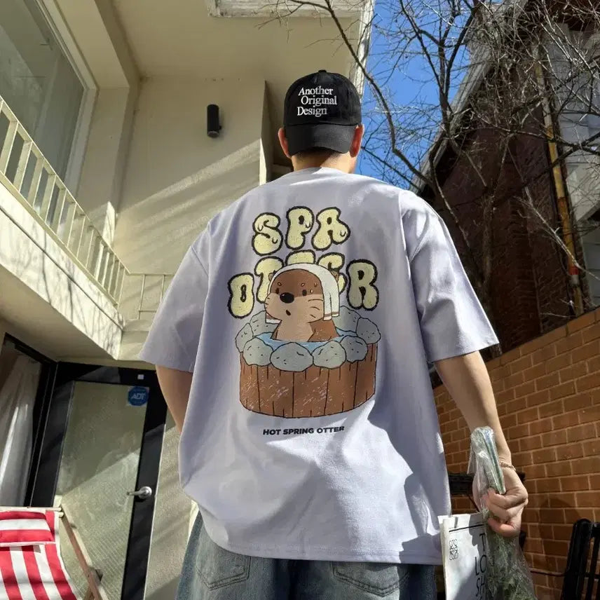 [BUNJANG] Oncheon Sudal Short-Sleeve T-shirt / 온천수달 반팔티