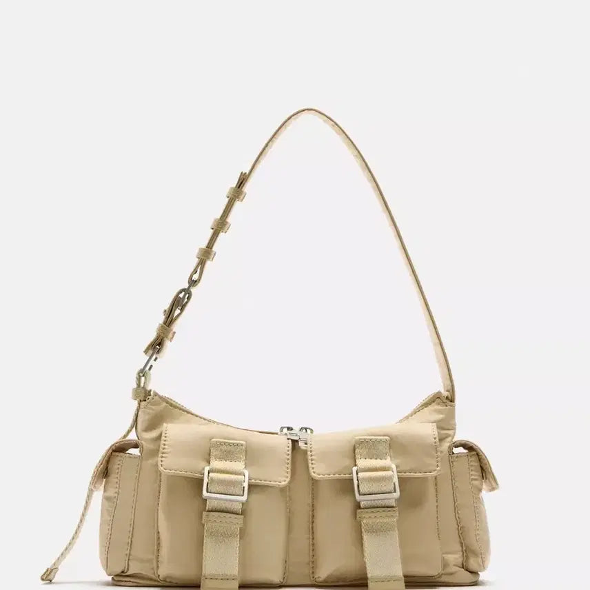 [BUNJANG] ZARA Pocket Shoulder Bag (Beige) / (새상품) 자라 zara 포켓 숄더백(베이지)