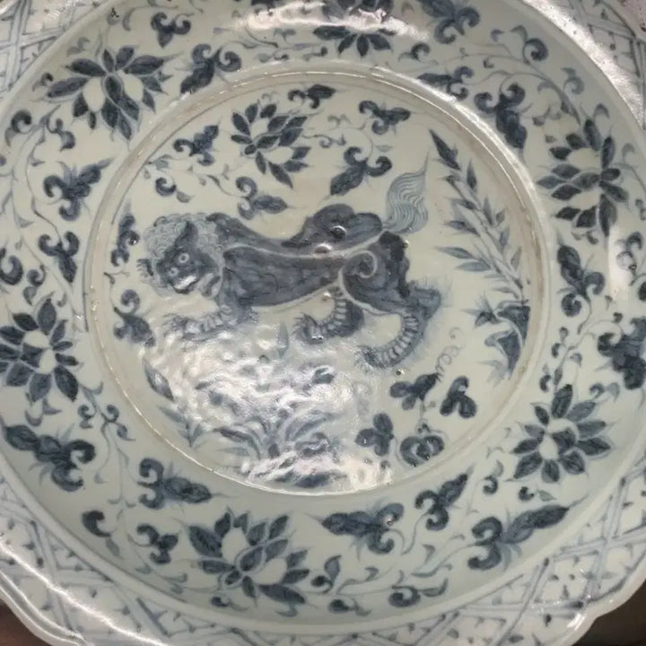 [BUNJANG] Ming Dynasty Blue and White Narrative Motif Brush Washer / 명대 청화서사문 화구 대접