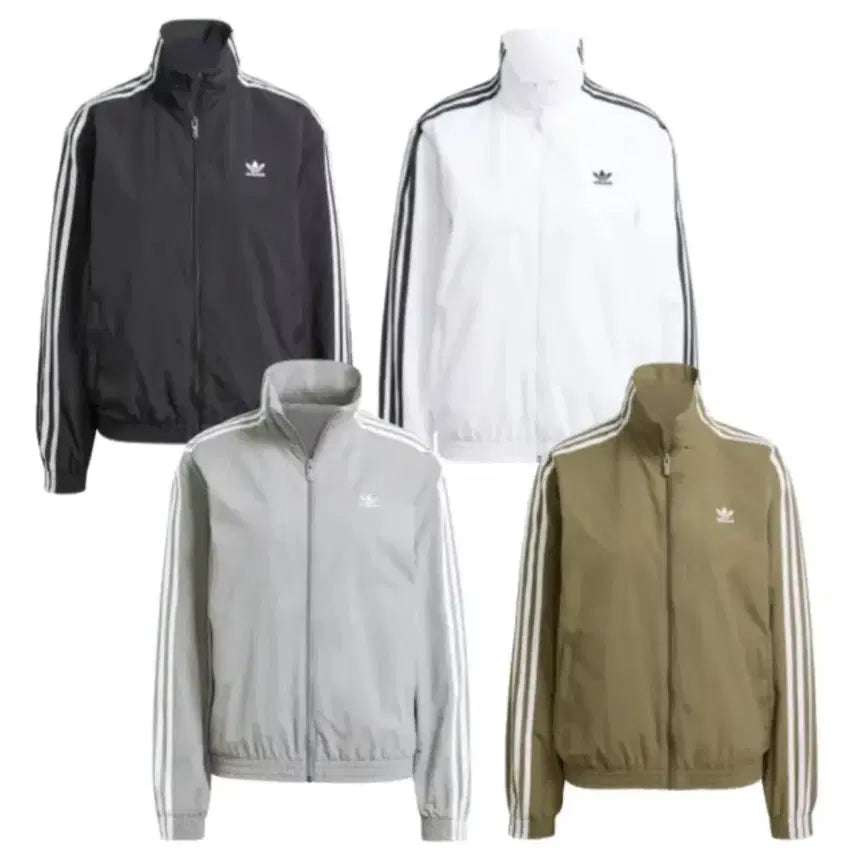 [BUNJANG] Adidas White Track Top Jersey / 아디다스 화이트 바람막이 트랙탑 져지 정품