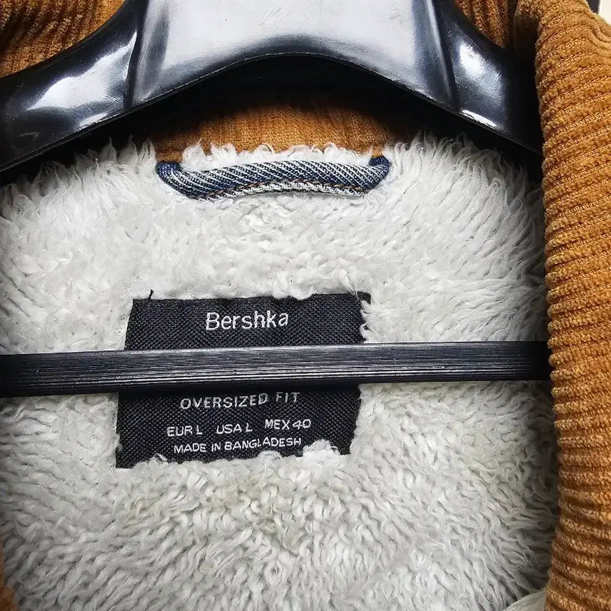 [BUNJANG] Bershka Denim Sherpa Jacket Corduroy Collar / 버쉬카 데님 뽀글이 자켓 코듀로이카라 오버핏105~110