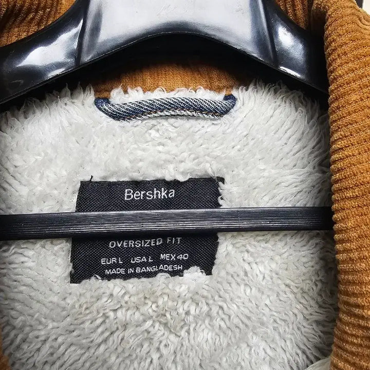 [BUNJANG] Bershka Denim Sherpa Jacket Corduroy Collar / 버쉬카 데님 뽀글이 자켓 코듀로이카라 오버핏105~110