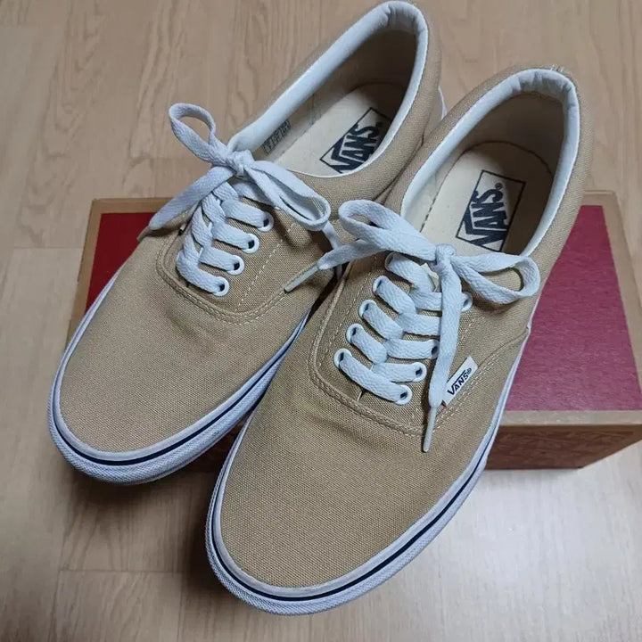 [BUNJANG] Vans Era Beige Canvas Sneakers / 270 반스 에라 베이지 캔버스 스니커즈 Vans 띠어리 어센틱