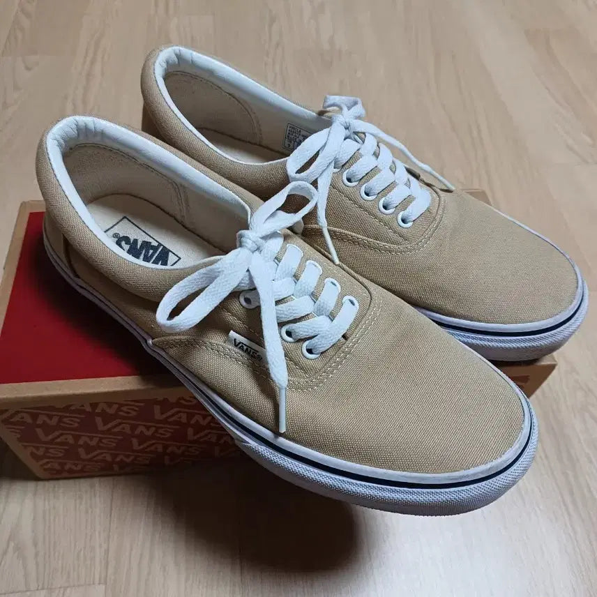 [BUNJANG] Vans Era Beige Canvas Sneakers / 270 반스 에라 베이지 캔버스 스니커즈 Vans 띠어리 어센틱