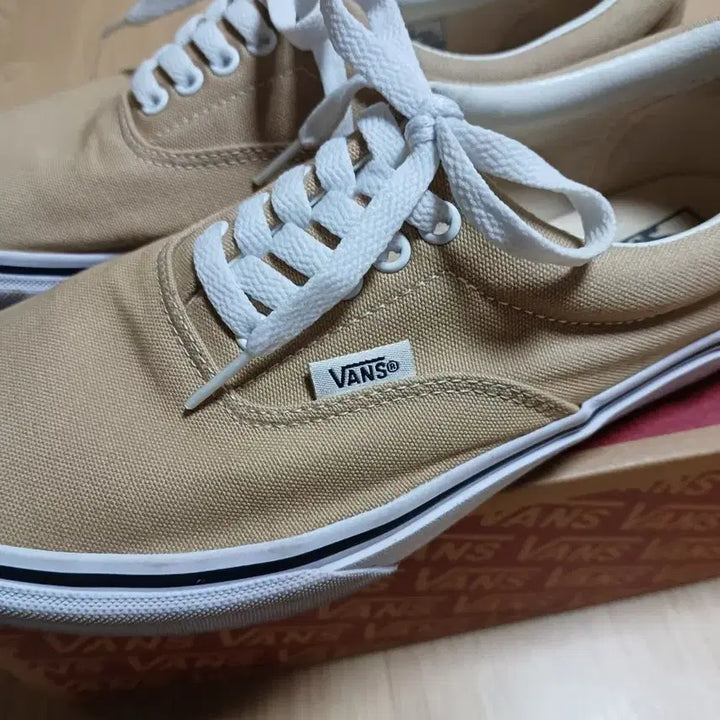 [BUNJANG] Vans Era Beige Canvas Sneakers / 270 반스 에라 베이지 캔버스 스니커즈 Vans 띠어리 어센틱