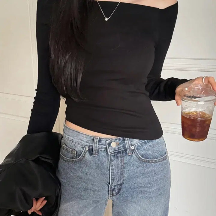 [BUNJANG] Slow and Lovely Off-Shoulder Top / 슬로우앤드 여리핏 오프숄더 판매