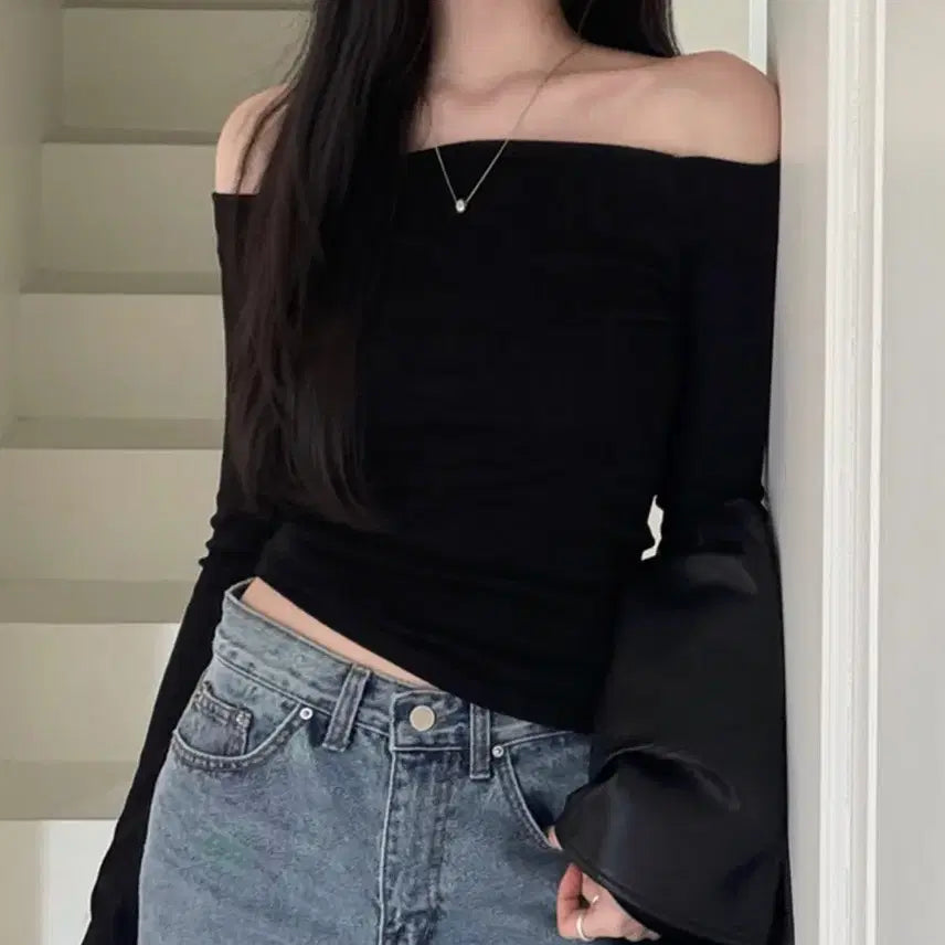 [BUNJANG] Slow and Lovely Off-Shoulder Top / 슬로우앤드 여리핏 오프숄더 판매