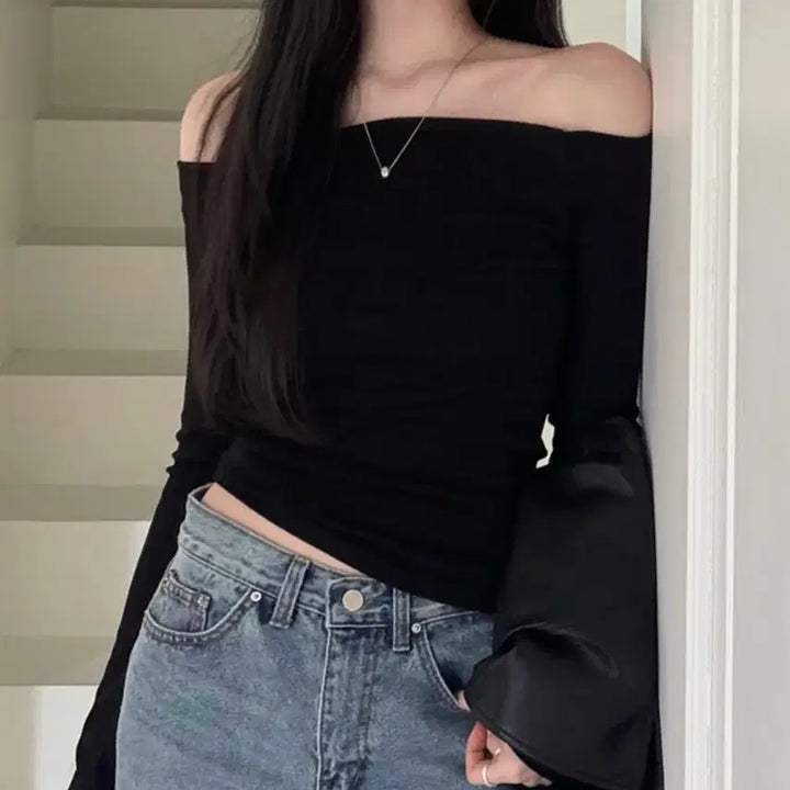 [BUNJANG] Slow and Lovely Off-Shoulder Top / 슬로우앤드 여리핏 오프숄더 판매