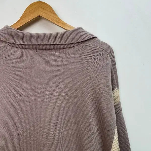 [BUNJANG] Hatching Room Argyle Cardigan Dusty Pink / 3 해칭룸 세미 오버핏 아가일 아카이브 가디건 더스티 핑크
