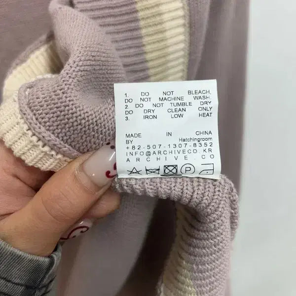 [BUNJANG] Hatching Room Argyle Cardigan Dusty Pink / 3 해칭룸 세미 오버핏 아가일 아카이브 가디건 더스티 핑크