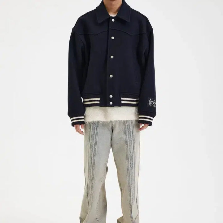 [BUNJANG] Afterpray Teddy Blouson Navy M / 애프터프레이 테디 블루종 네이비 M